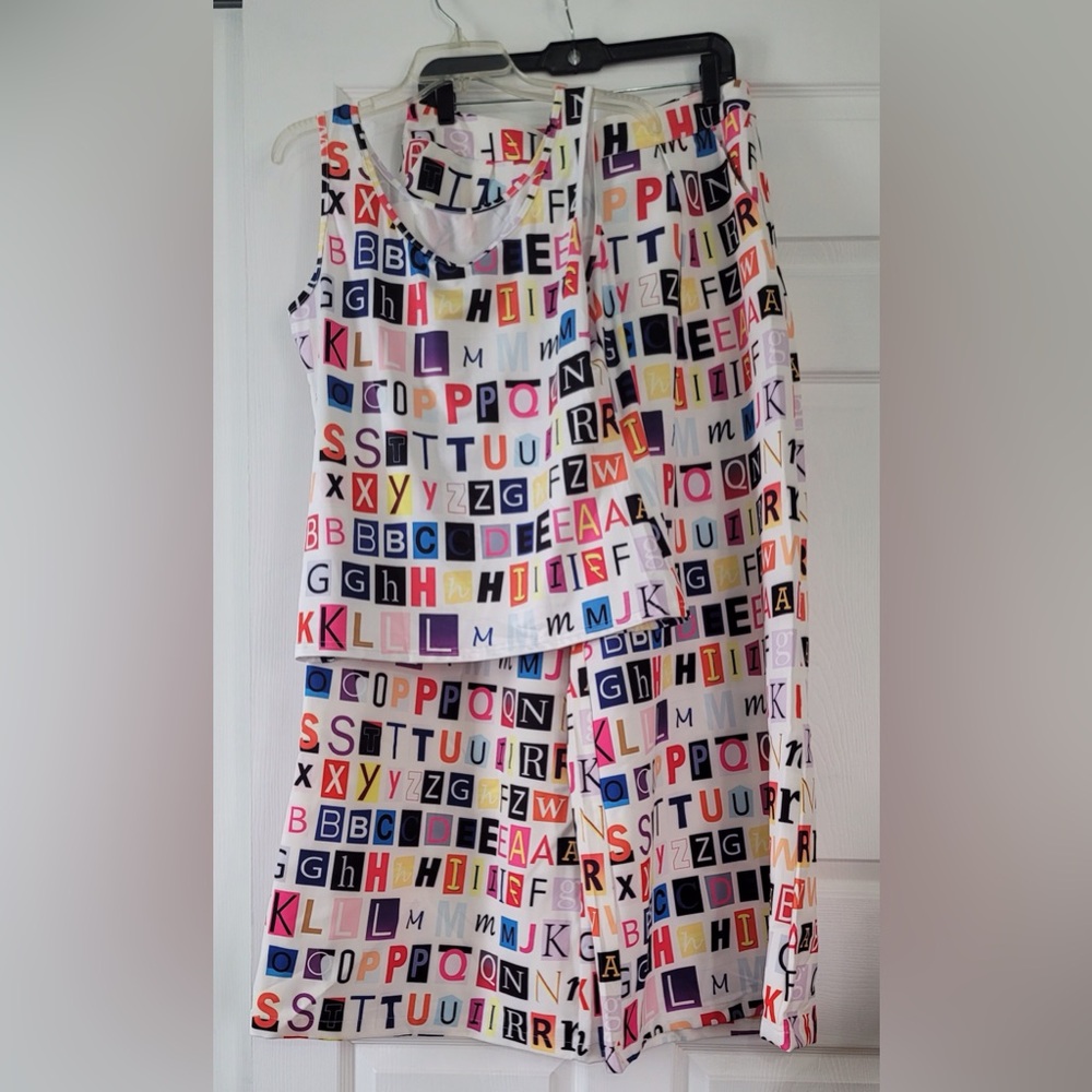 STYLEWE Multicolor Alphabet Kids Pajama Set